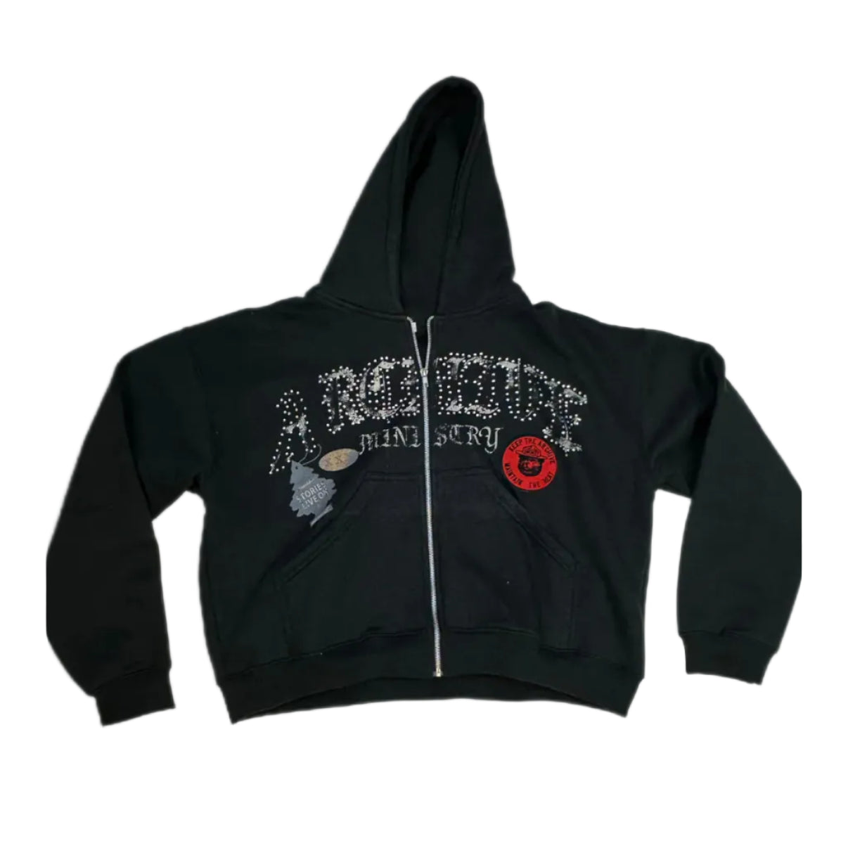 Archive Ministry MOUNTAIN STUDDED ZIP HOODIE