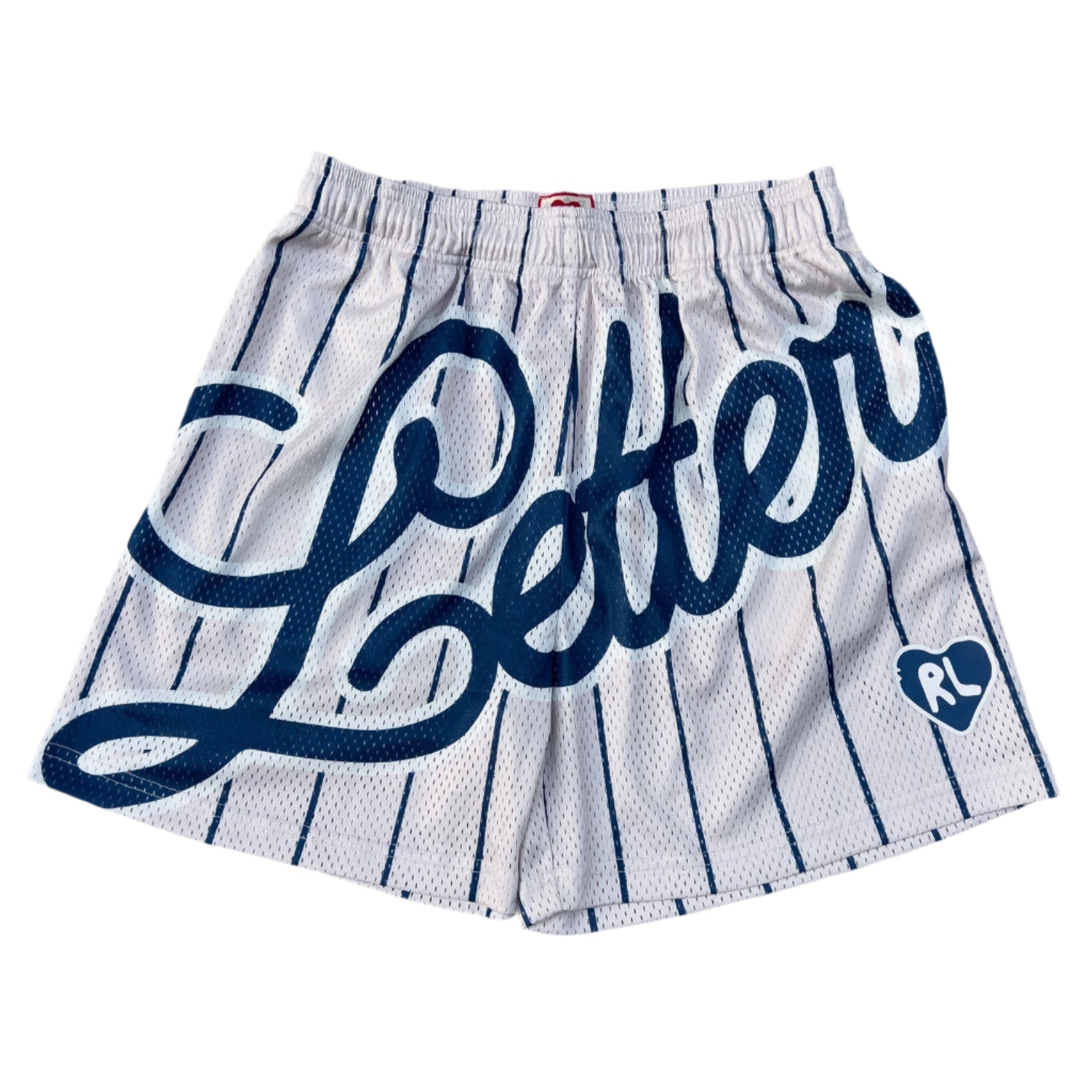 RED LETTERS Pin Letters Mesh Shorts - Cement
