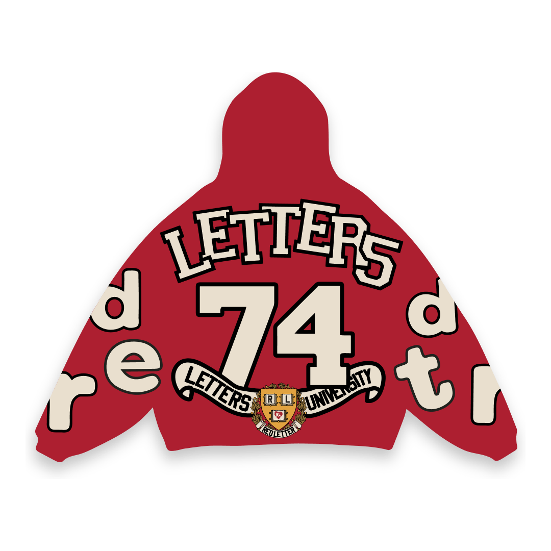 RED LETTERS RL Uni Scattered Zip Up - Red