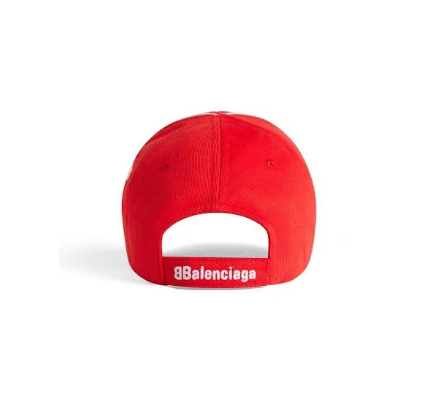 Balenciaga Men's Cotton Red Soccer Cap