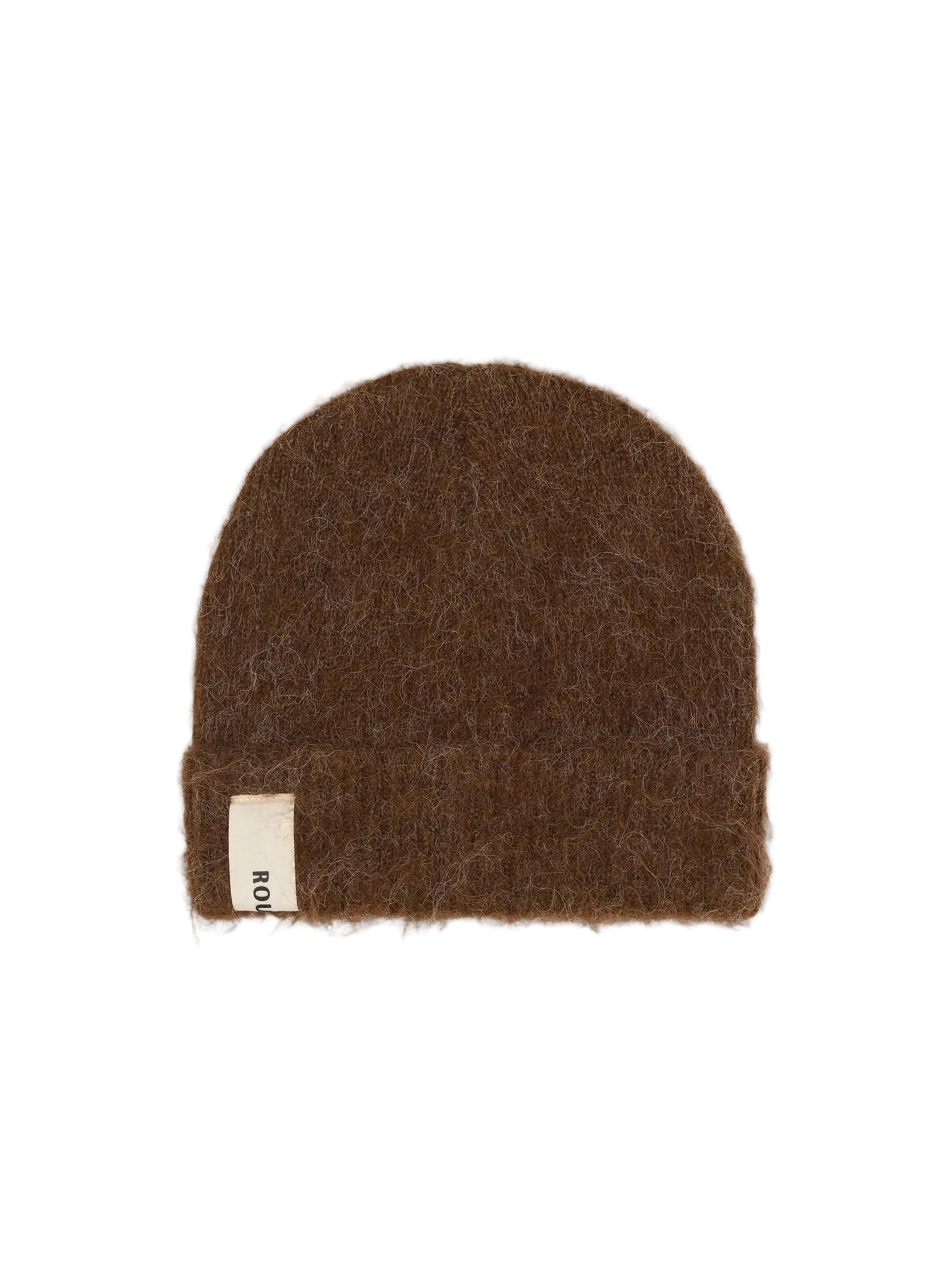 ROUGH FUZZY BEANIE BROWN