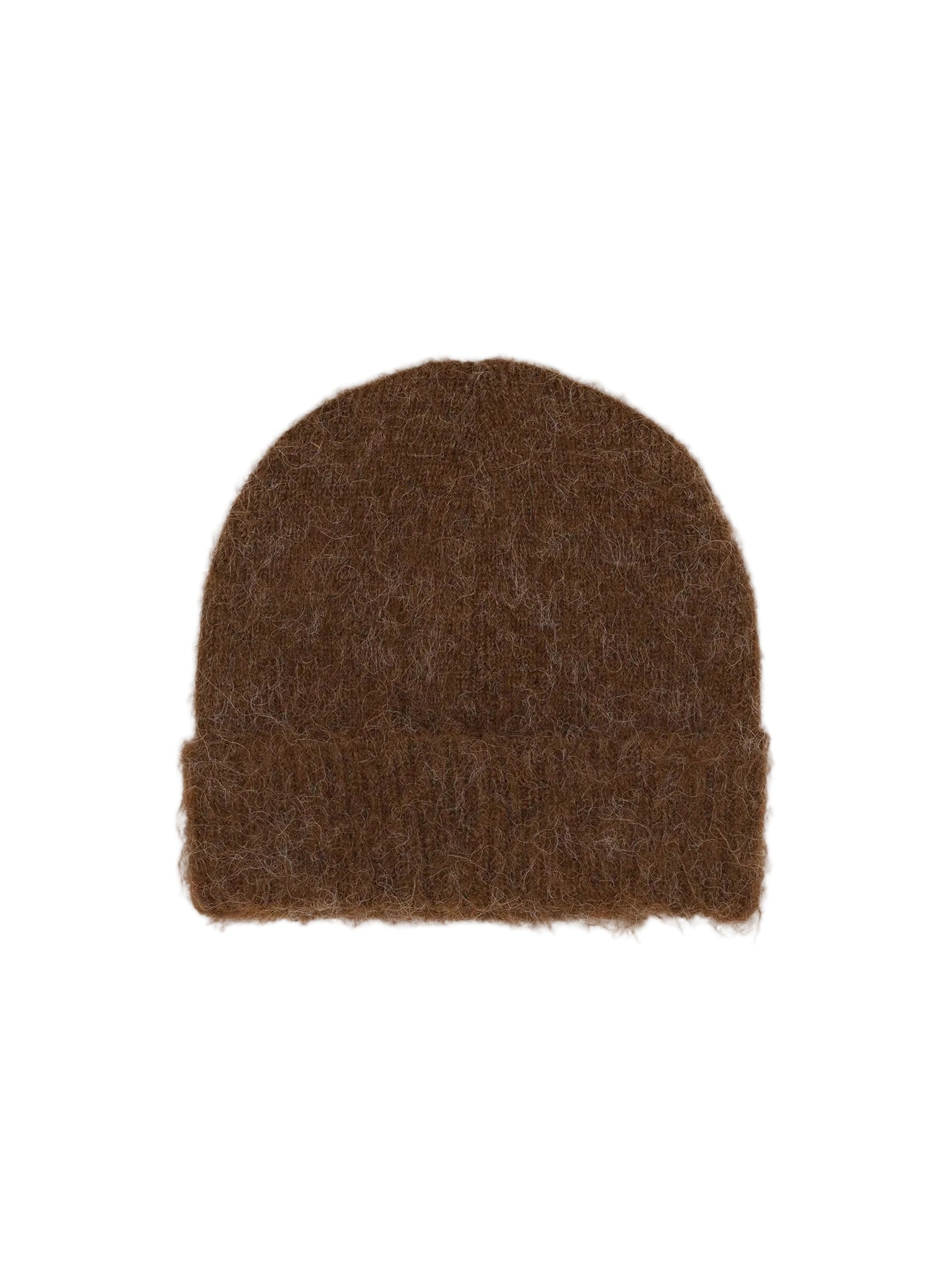 ROUGH FUZZY BEANIE BROWN