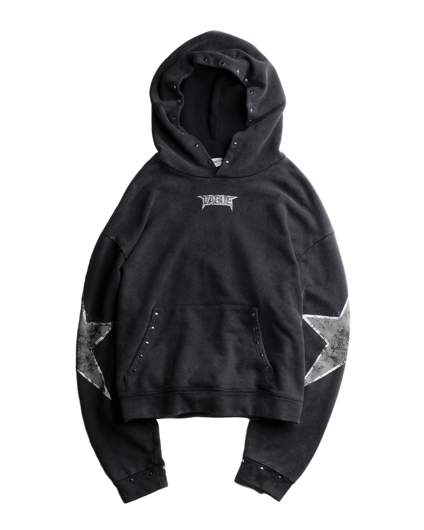 VAGUE STAR STUDDED HOODIE IN BLACK