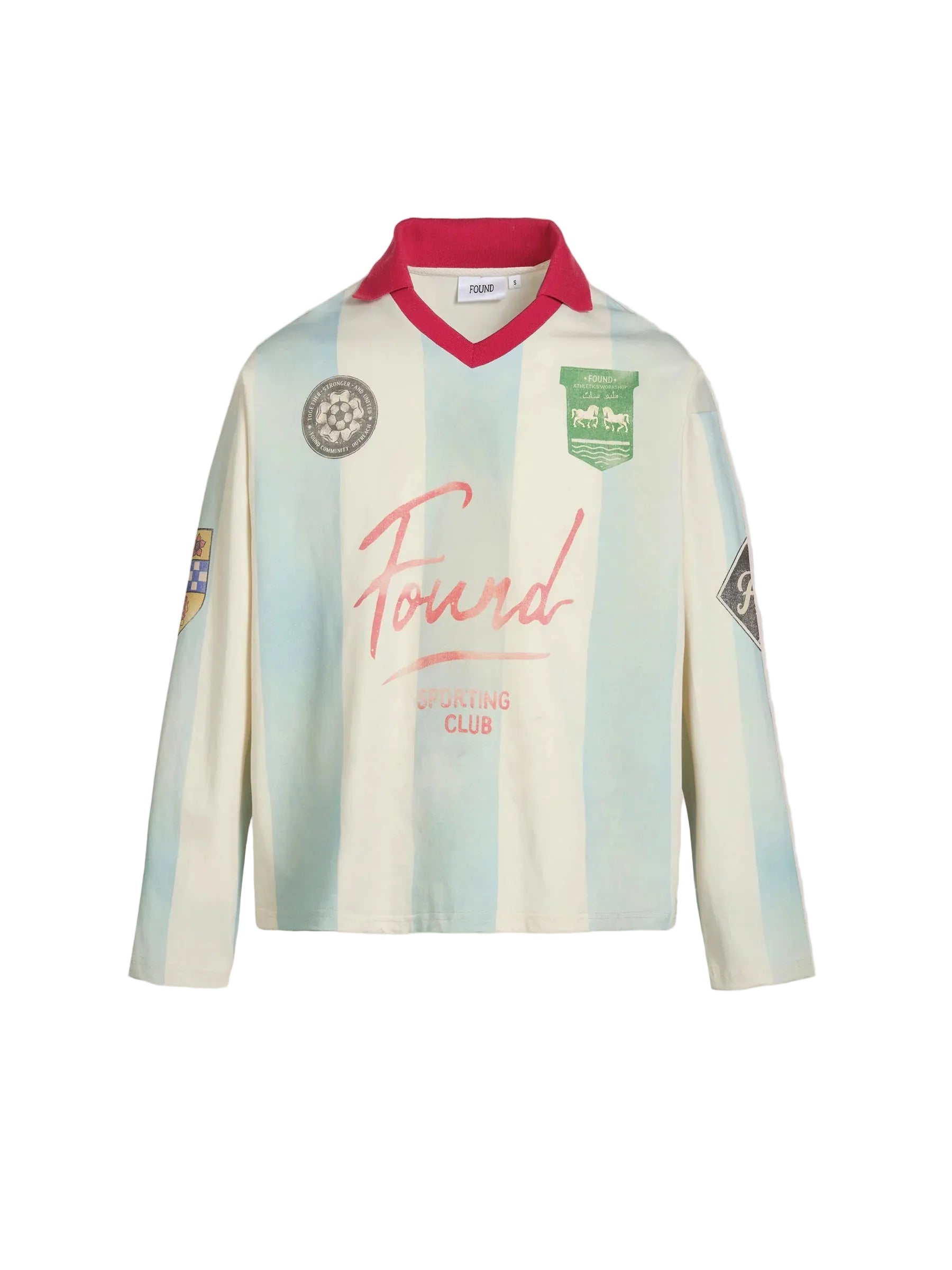 FOUND Striped Sport LS Jersey Blue