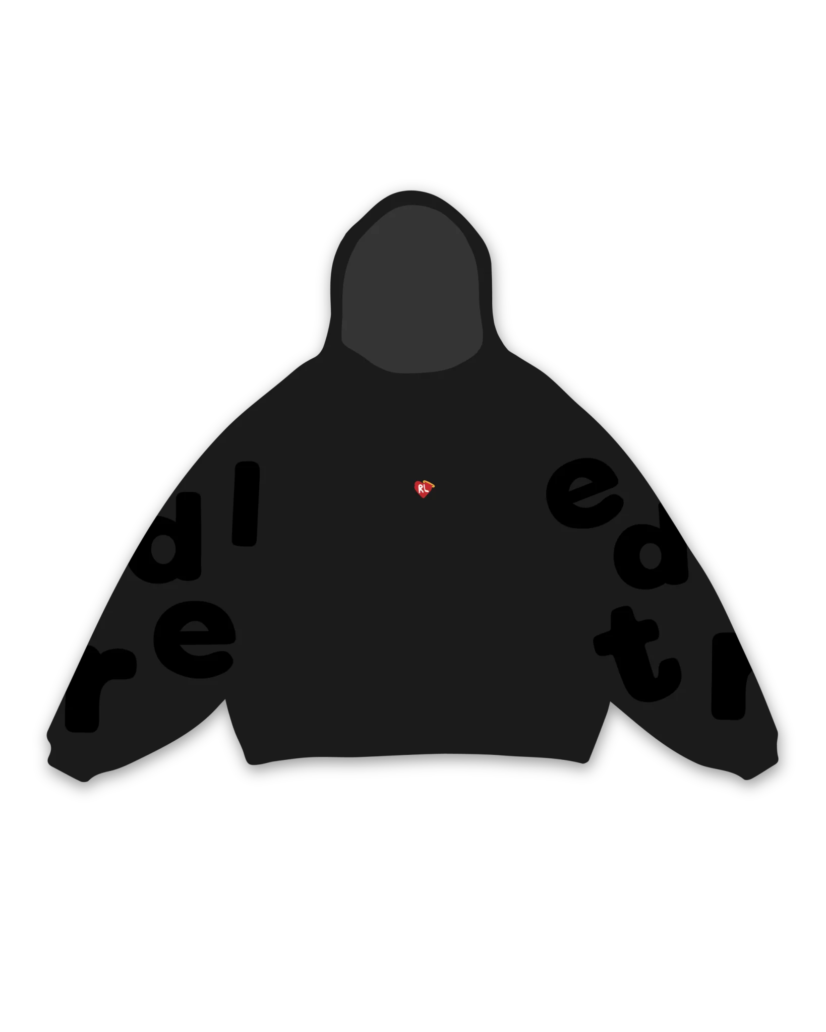 RED LETTERS Trust God Scattered Hoodie - Black