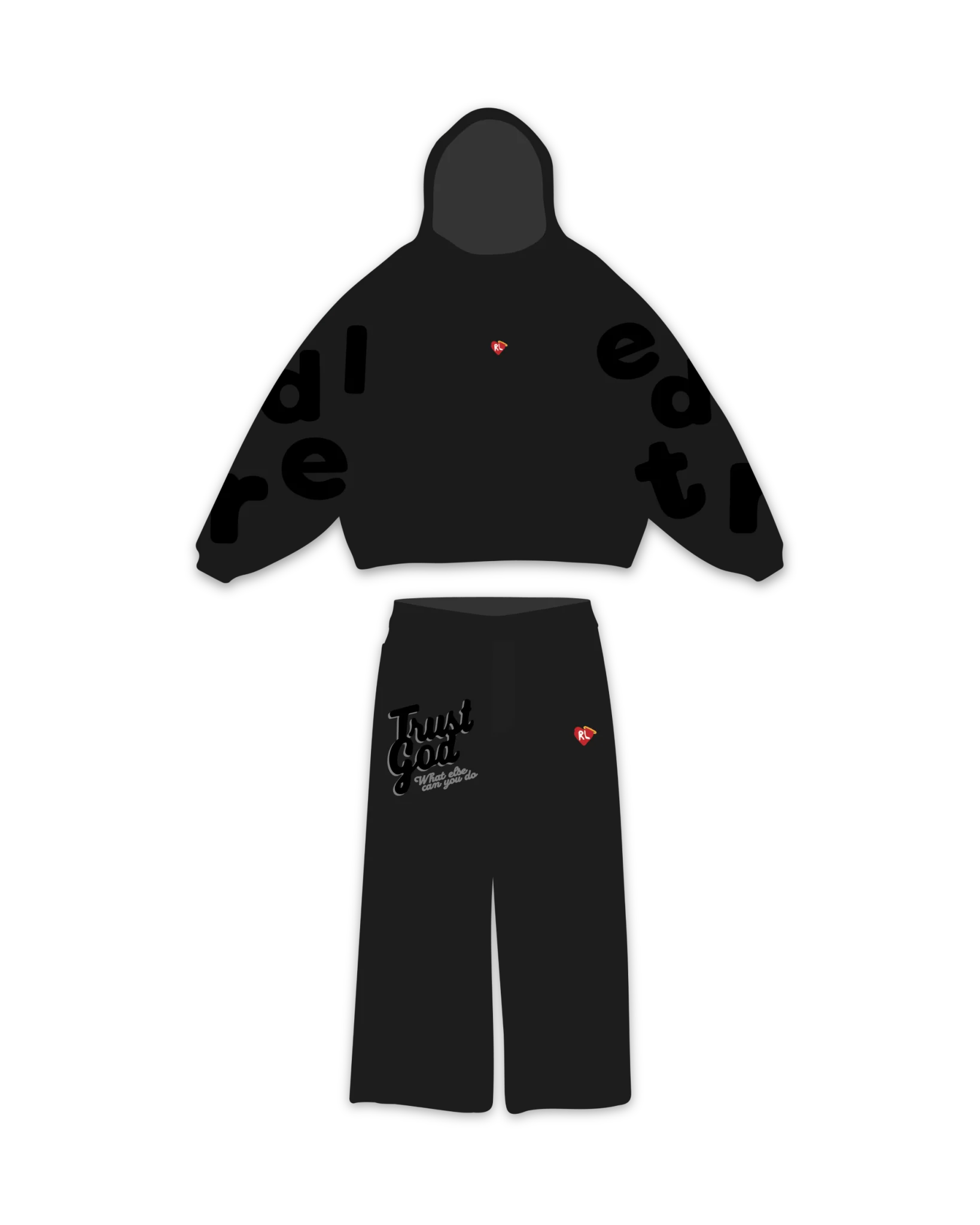 RED LETTERS Trust God Set - Black