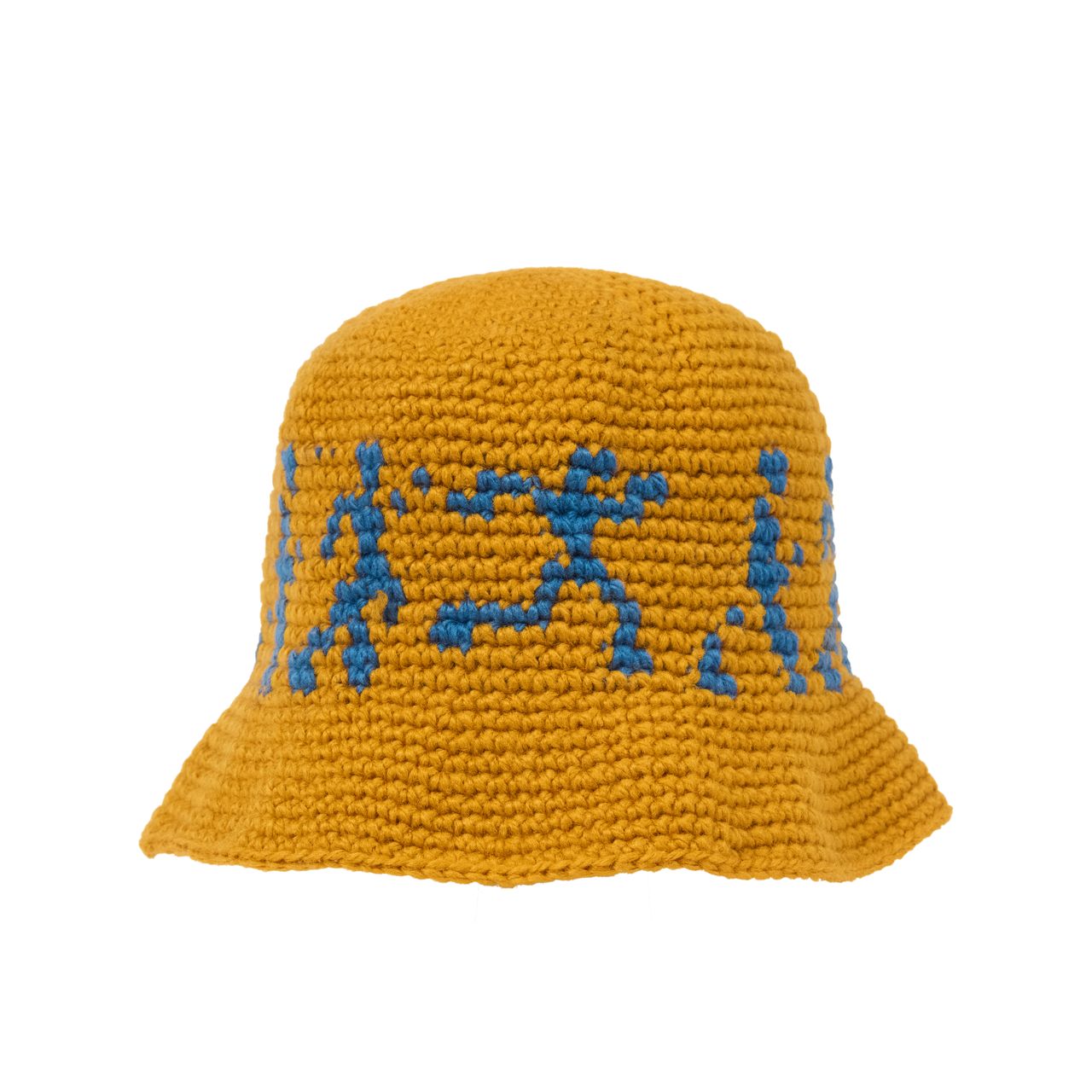KID SUPER Running Guys Crochet Hat Yellow