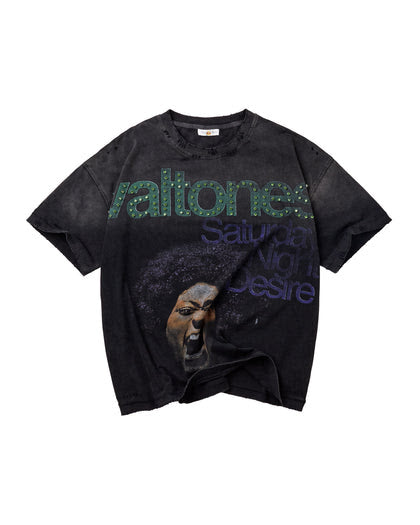 VALE SATURDAY BLING TEE BLACK