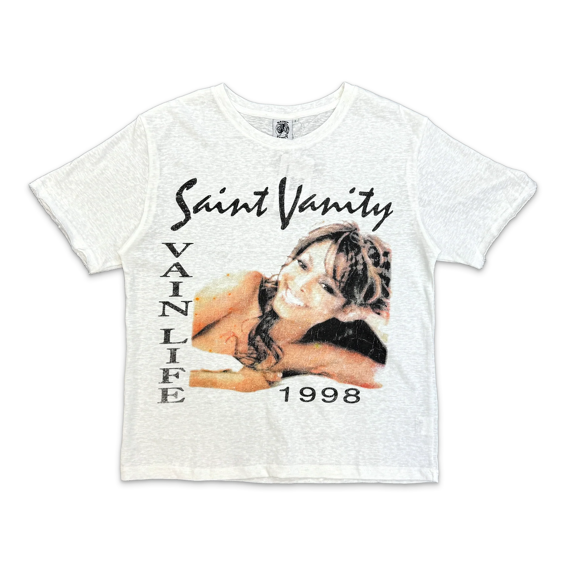 Saint Vanity Janet Vintage Tee "White"