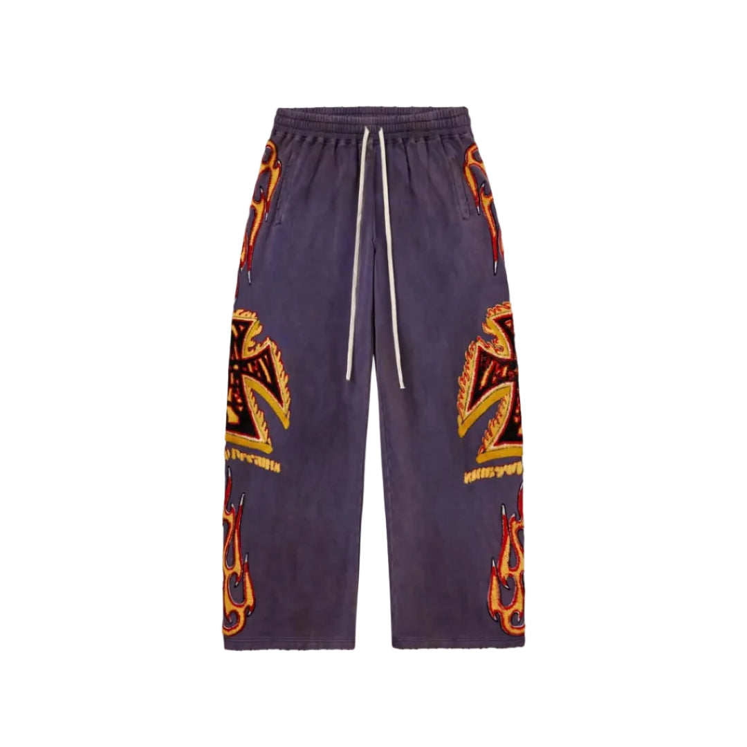 Vale Forever LA Flare Sweatpants Navy Purple