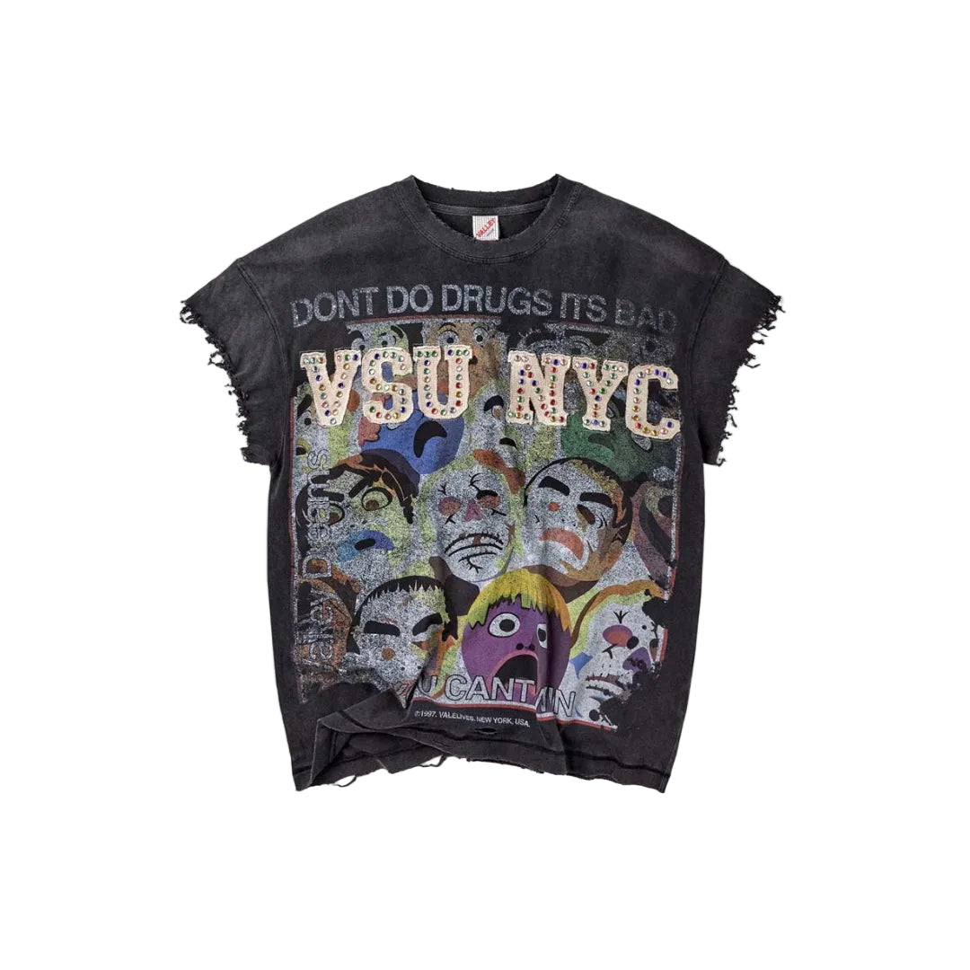 Vale Forever No Drugs Tank Tee Black