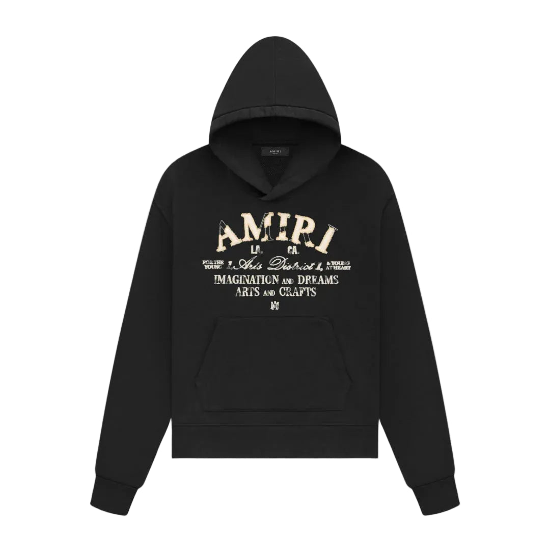 AMIRI Distressed Amiri Arts District Hoodie Black
