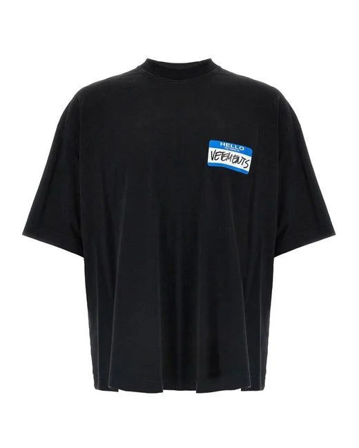 VETEMENTS Black 'For Rent' Oversized T-shirt