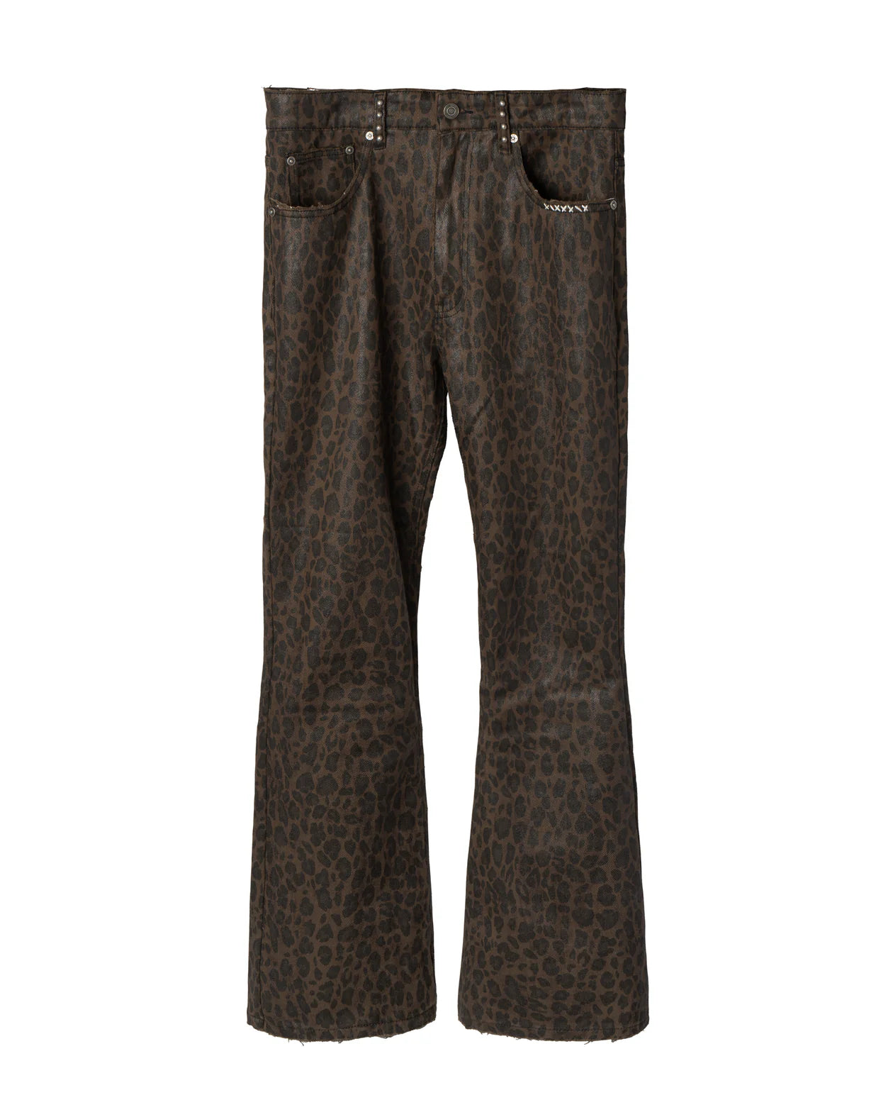 VAGUE WAXED BOOTCUT DENIM [LEOPARD]