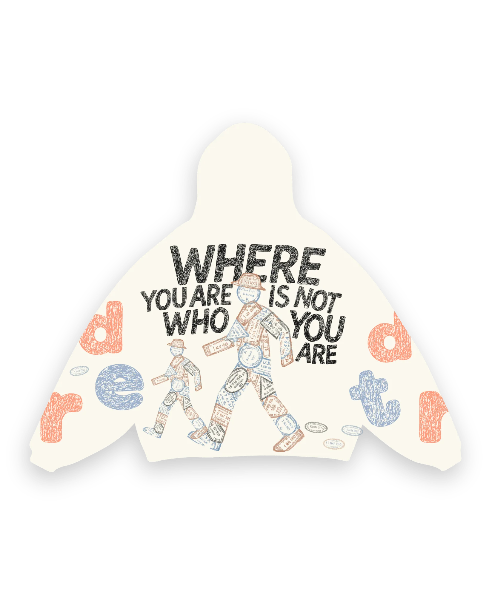 RED LETTERS Where U Are Scattered Zip Up