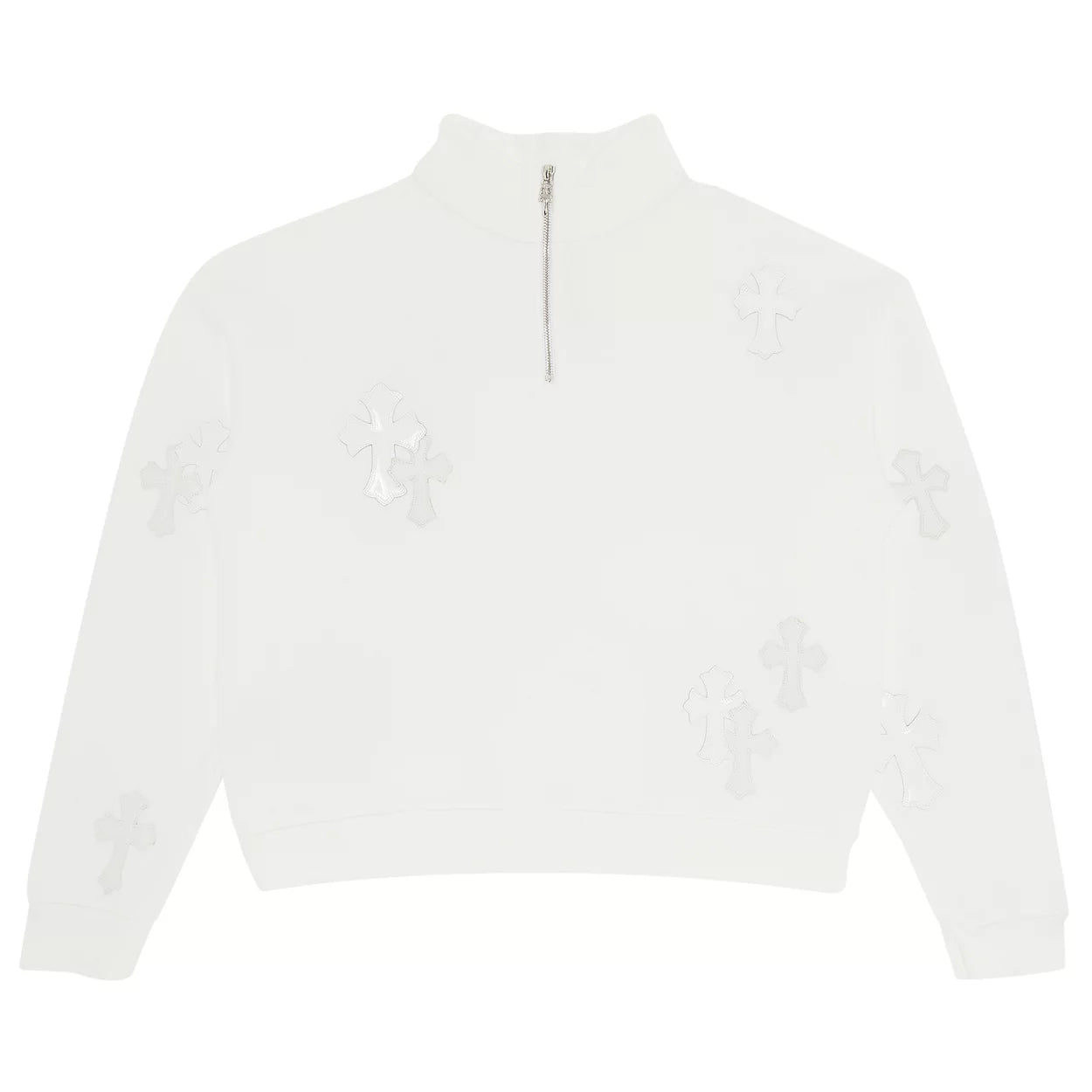 Chrome Hearts Cross Patch Dagger Quarter Zip 'White'