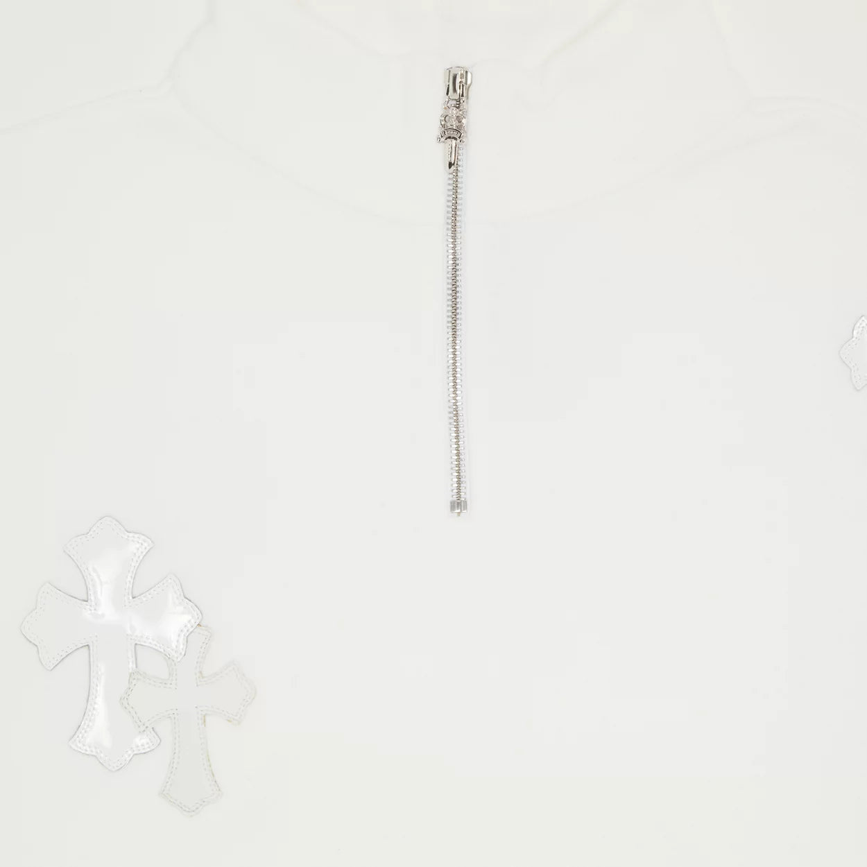 Chrome Hearts Cross Patch Dagger Quarter Zip 'White'